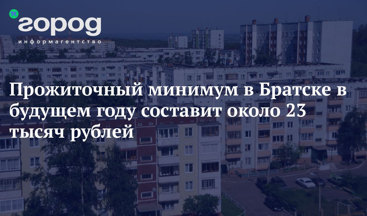 Прожиточный минимум в Братске в будущем году составит около 23 тысяч рублей