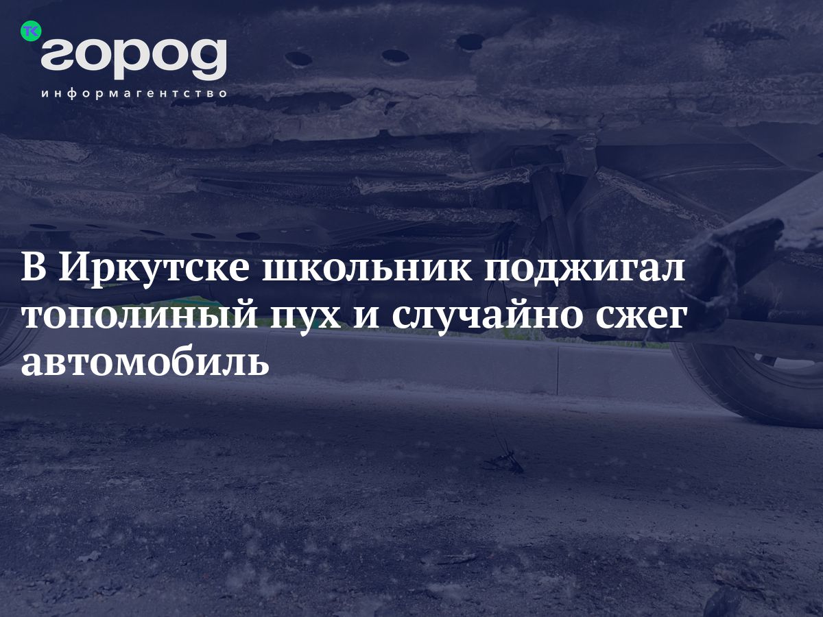 В Иркутске школьник поджигал тополиный пух и случайно сжёг автомобиль