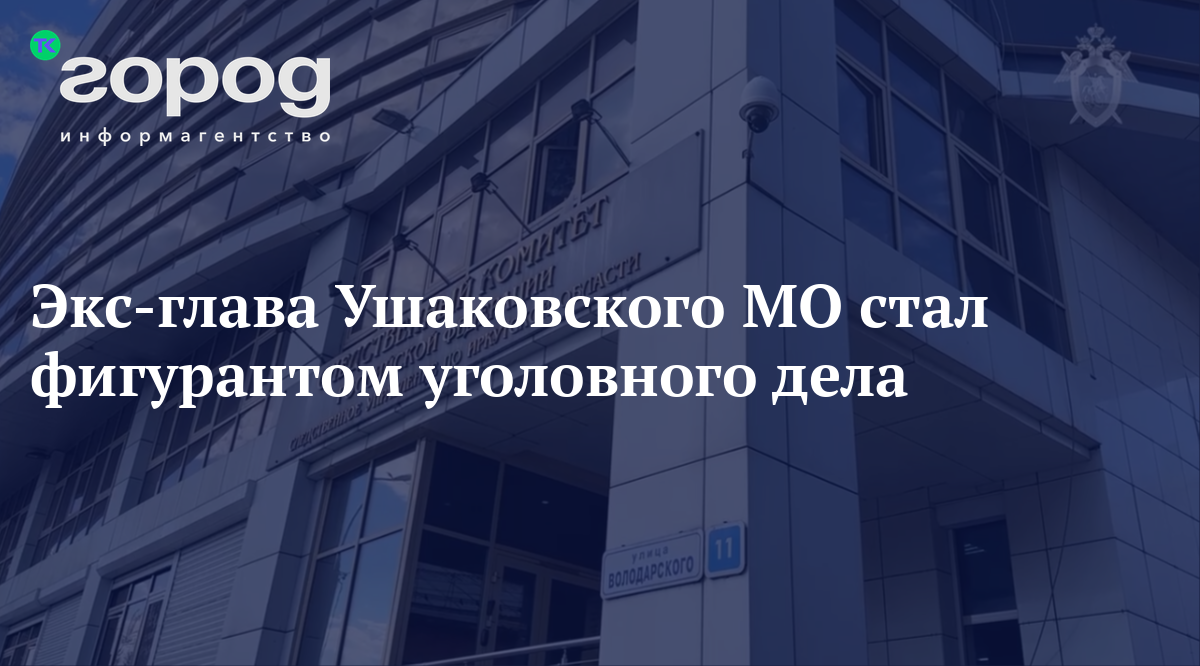 Экс-глава Ушаковского МО стал фигурантом уголовного дела