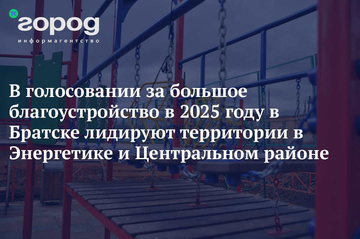 В голосовании за большое благоустройство в 2025 году в Братске лидируют