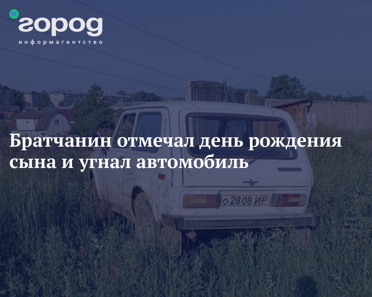 Братчанин отмечал день рождения сына и угнал автомобиль